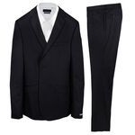 GEOFFREY BEENE TALL PLAIN BLACK SUIT-tall range-TALL GUY