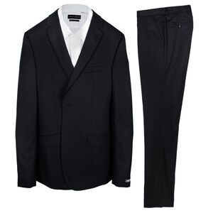 GEOFFREY BEENE TALL PLAIN BLACK SUIT-tall range-TALL GUY