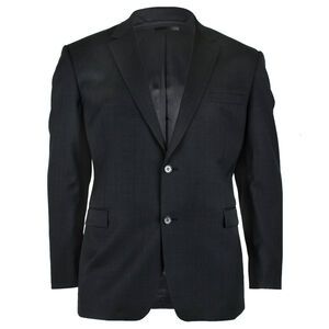DANIEL HECHTER 40102 SELF STRIPE CHARCOAL COAT-tall range-TALL GUY