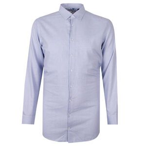 BROOKSFIELD 71 MINI CHECK L/S BUSINESS SHIRT-tall range-TALL GUY