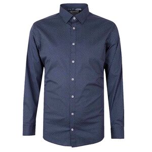 BROOKSFIELD 81 GEO TALL L/S BUSINESS SHIRT-tall range-TALL GUY
