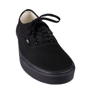 VAN AUTHENTIC FULL BLACK LACE UP SHOE-footwear-TALL GUY